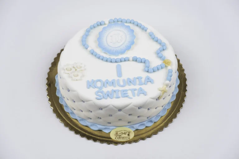 Tort komunijny z rożańcem