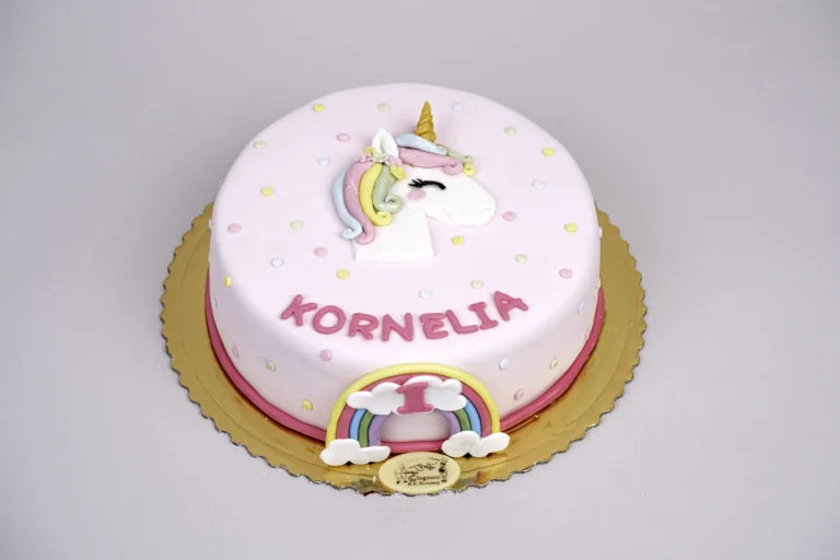 Tort różowy jednorożec