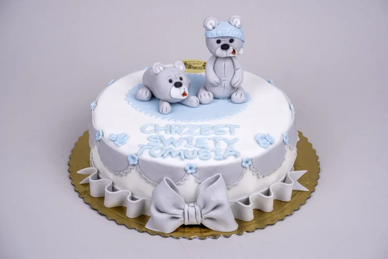 Tort chrzest z misiami