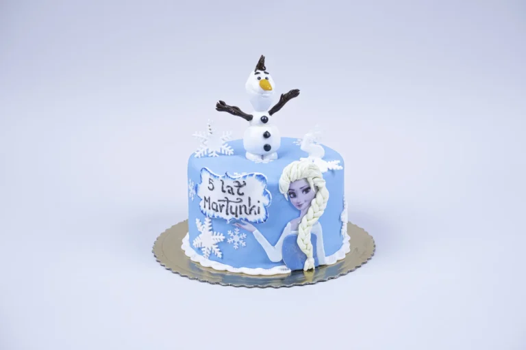 Tort Elza z figurką Olafa